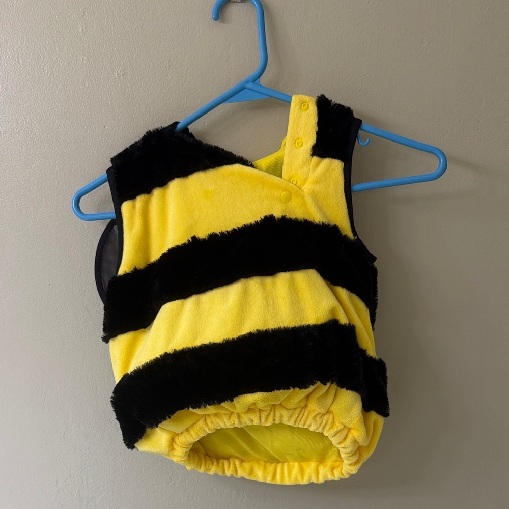 Yellow and Black Striped Baby Costume